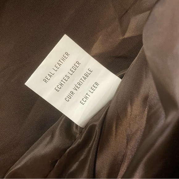 LM Jackets 2X Men’s Distressed Brown Leather Bomber Aviator Coat NWT - Picture 13 of 14